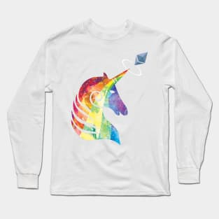 Ethereum Unicorn Rainbow Long Sleeve T-Shirt